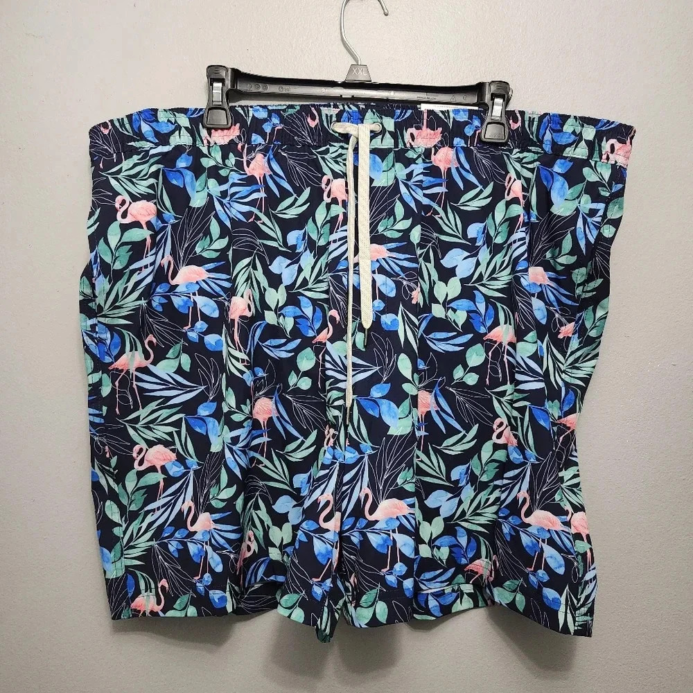 Sonoma men's swim trunk size XXL novelty prints flamingo new with tags